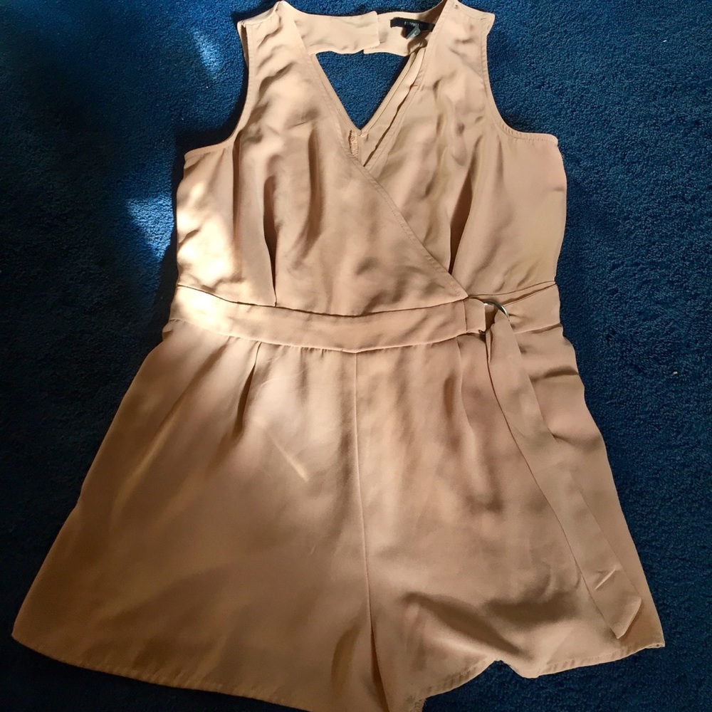 Beige romper forever 21 size large